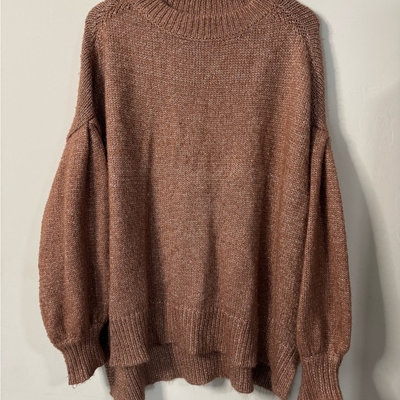 Ava & Viv - Oversized Cozy Brown Knit Sweater - Picture 3 of 11